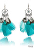 Boho Earrings Three Light Feathers Hayden